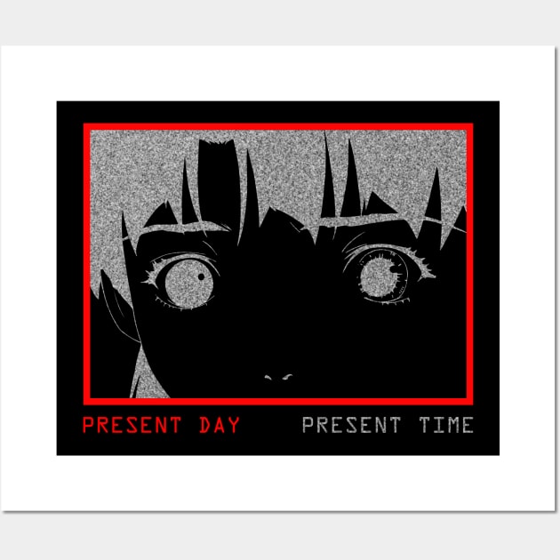 Present Day - Present Time - Lain - white noise Wall Art by RAdesigns